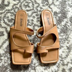 Square toe sandals
